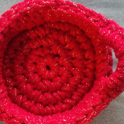 Świąteczny koszyczek - mały, widok z góry